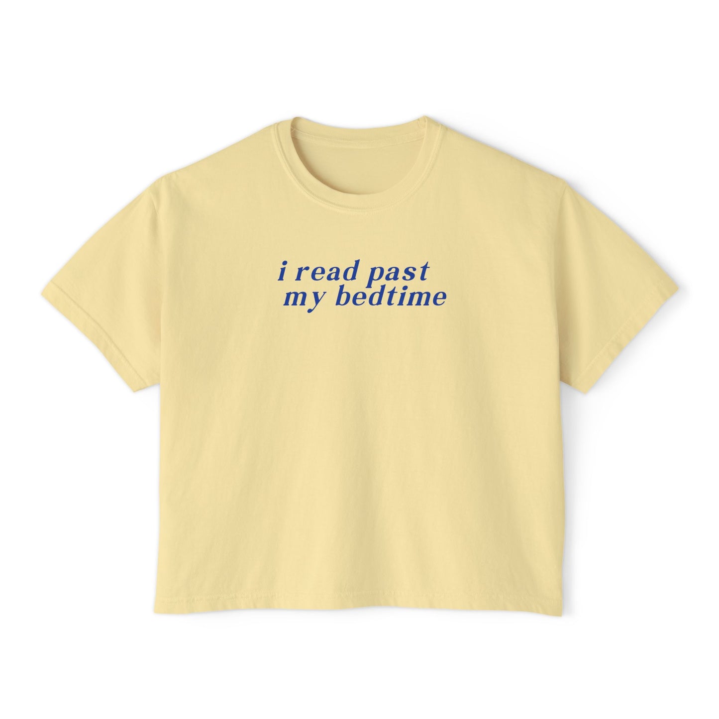 Bookish Cropped Comfort Colors Tee, I read past my bedtime Book Lover Tshirt, Gifts for Reader