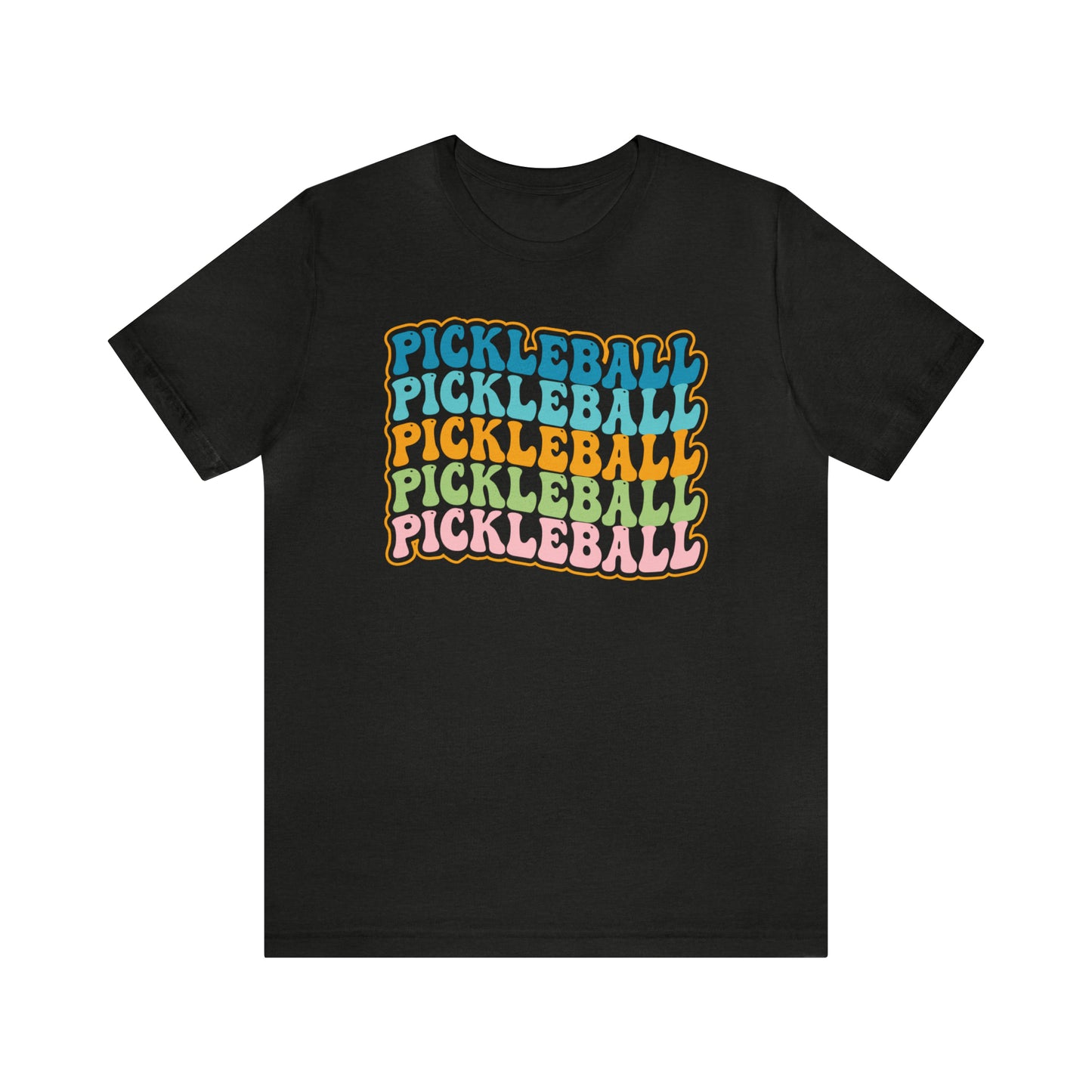 Colorful PIckleball Shirt, Groovy Retro Pickleball Tee