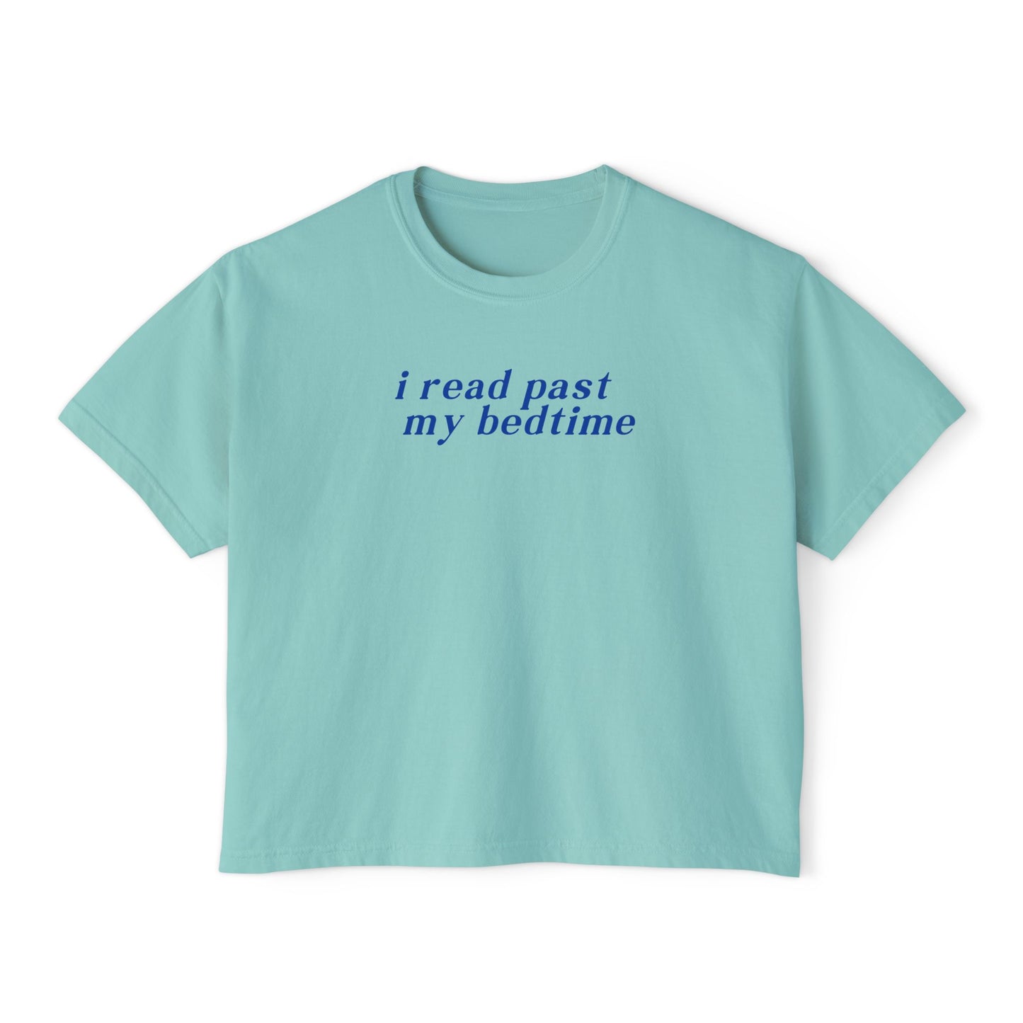 Bookish Cropped Comfort Colors Tee, I read past my bedtime Book Lover Tshirt, Gifts for Reader