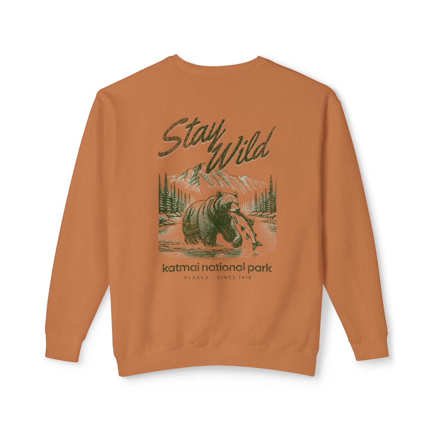 Katmai National Park Sweatshirt | Stay Wild Comfort Colors Crewneck | Granola Girl Outdoorsy Pullover