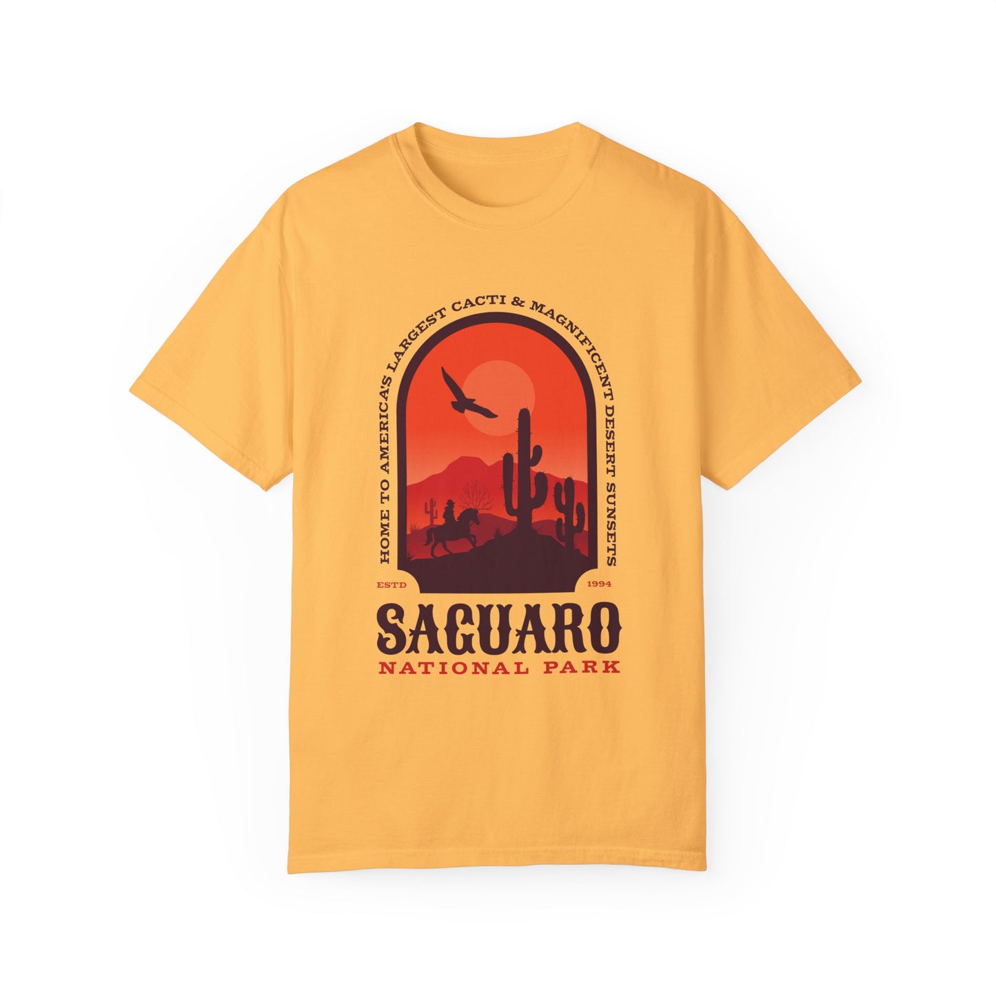 Saguaro National Park T-Shirt – Comfort Colors Desert Sunset Tee for Granola Girls & Nature Lovers