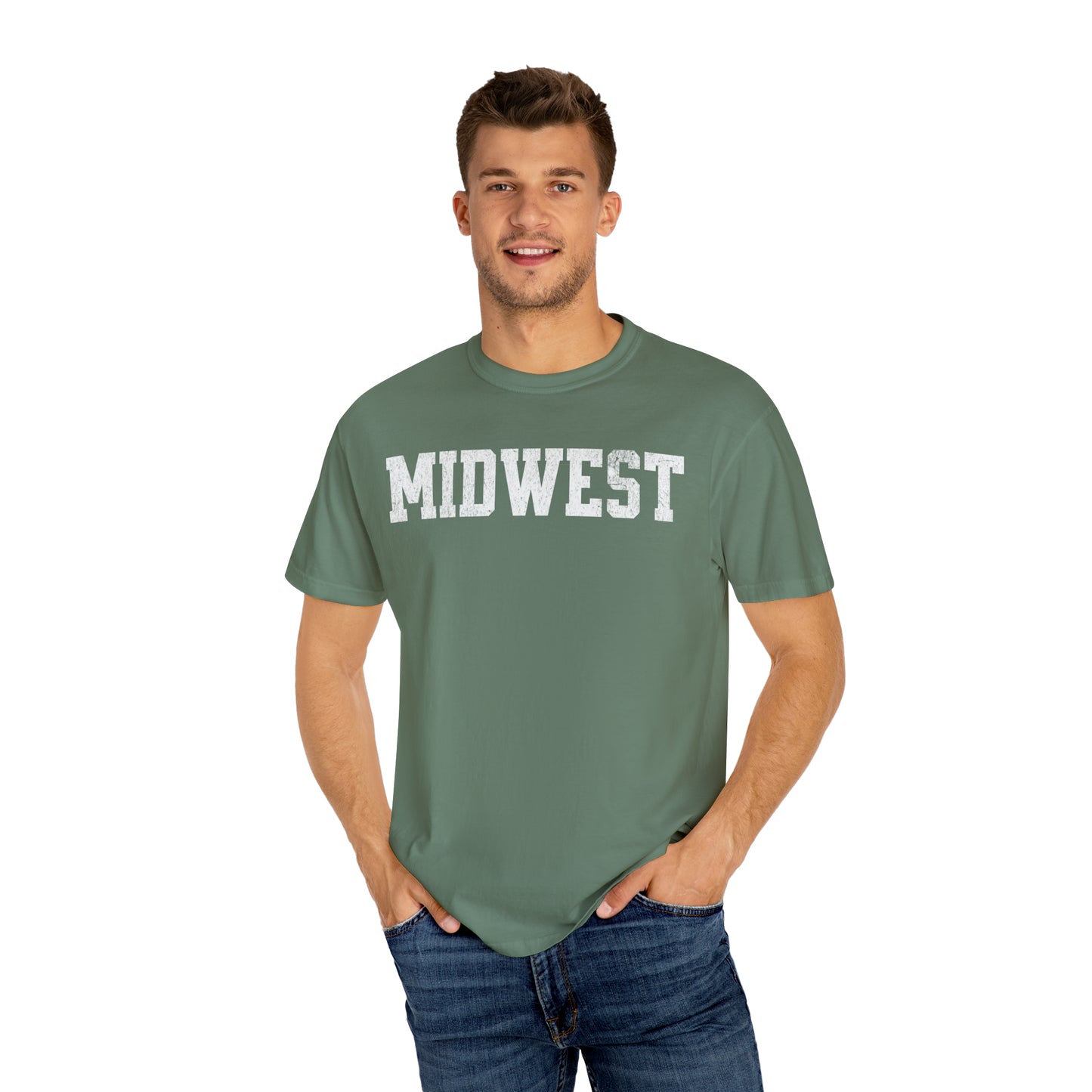 Midwest Varsity Style Tshirt, Simple Midwest Comfort Colors Tee