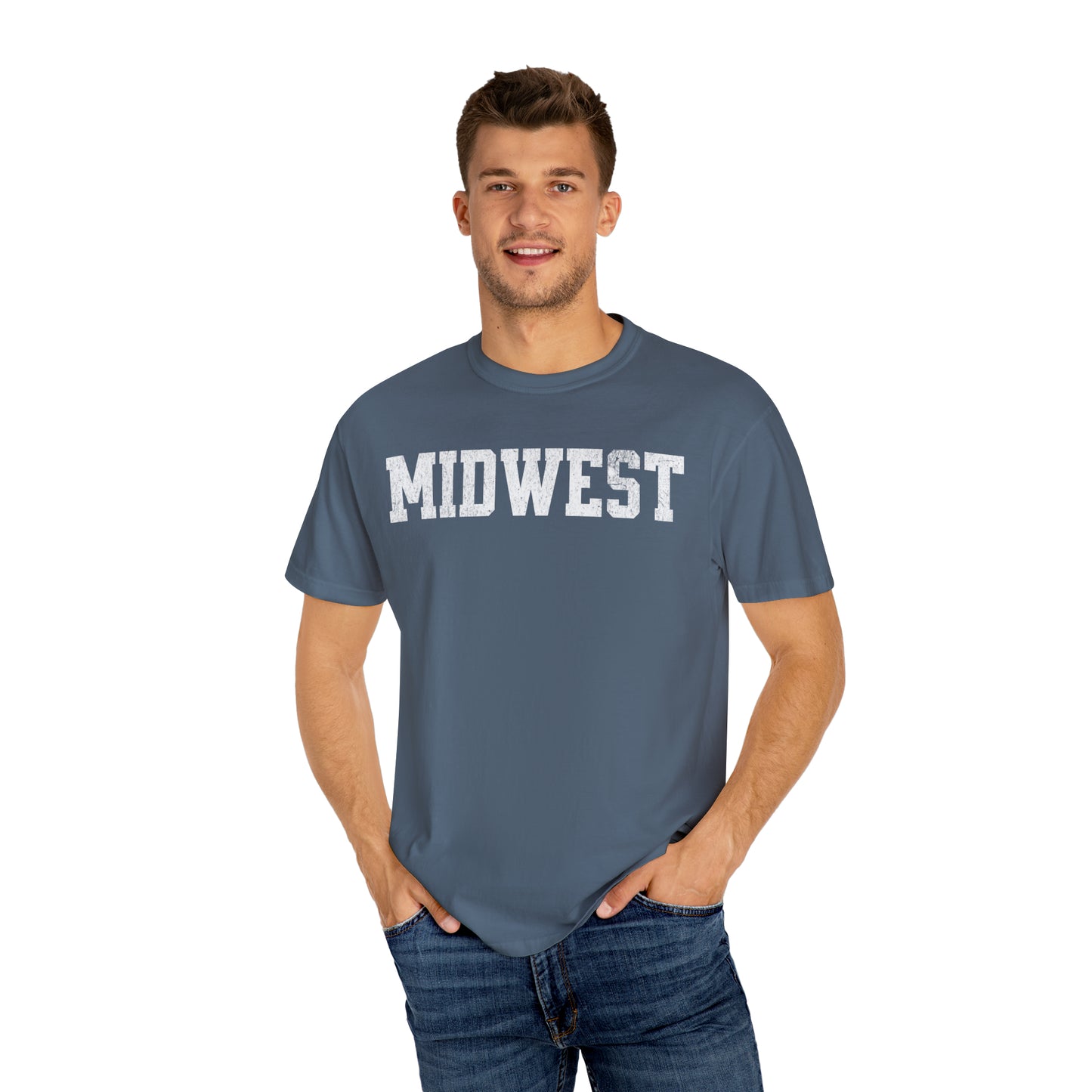 Midwest Varsity Style Tshirt, Simple Midwest Comfort Colors Tee