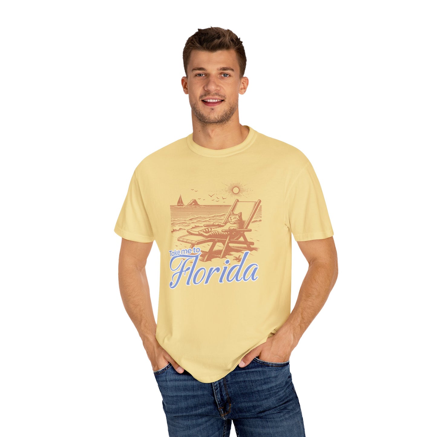 Florida Cat Lover Tee, Comfort Colors Trendy Beach Shirt
