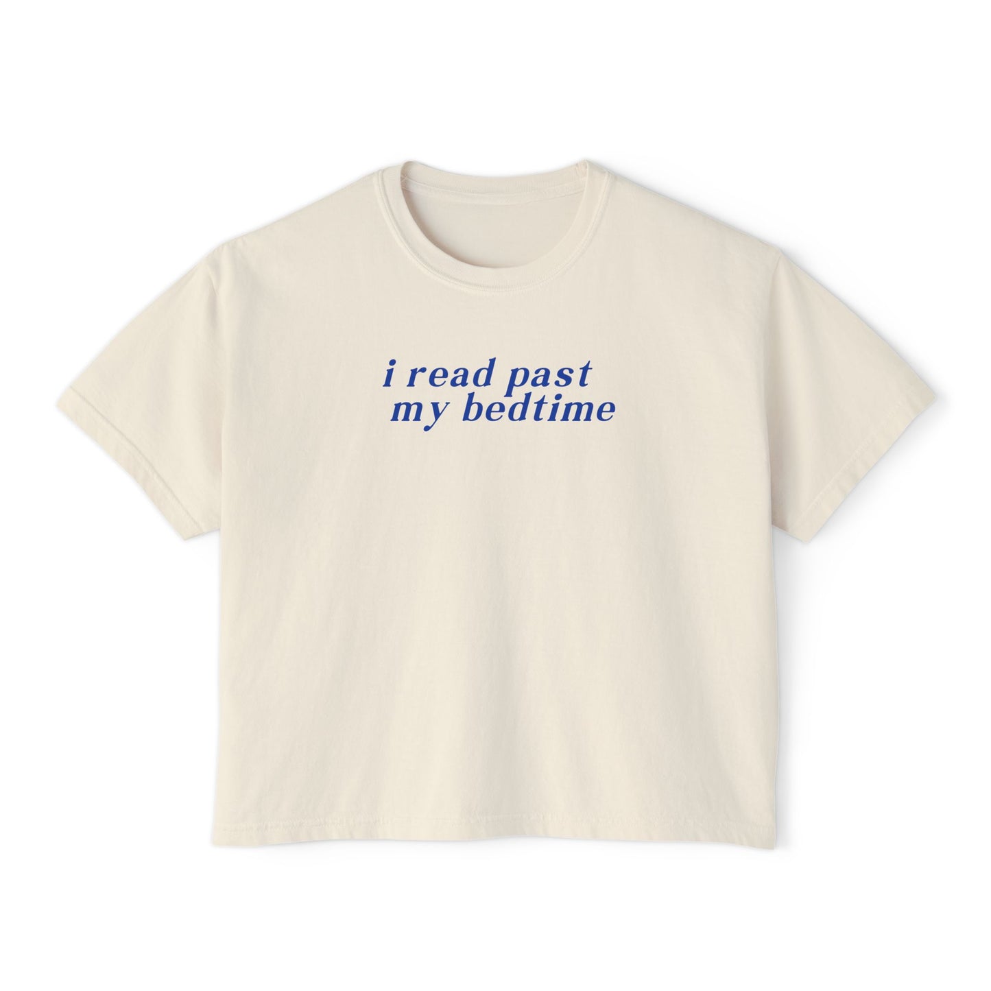 Bookish Cropped Comfort Colors Tee, I read past my bedtime Book Lover Tshirt, Gifts for Reader