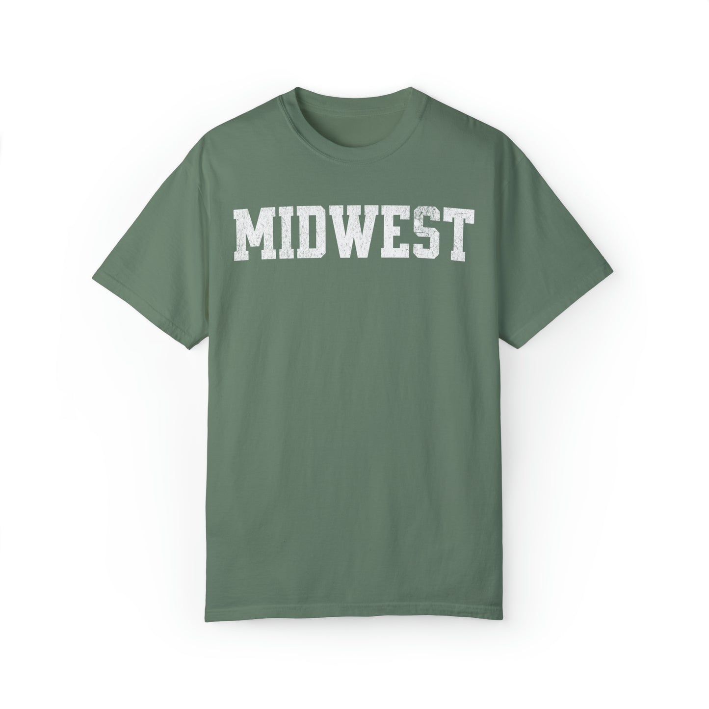 Midwest Varsity Style Tshirt, Simple Midwest Comfort Colors Tee