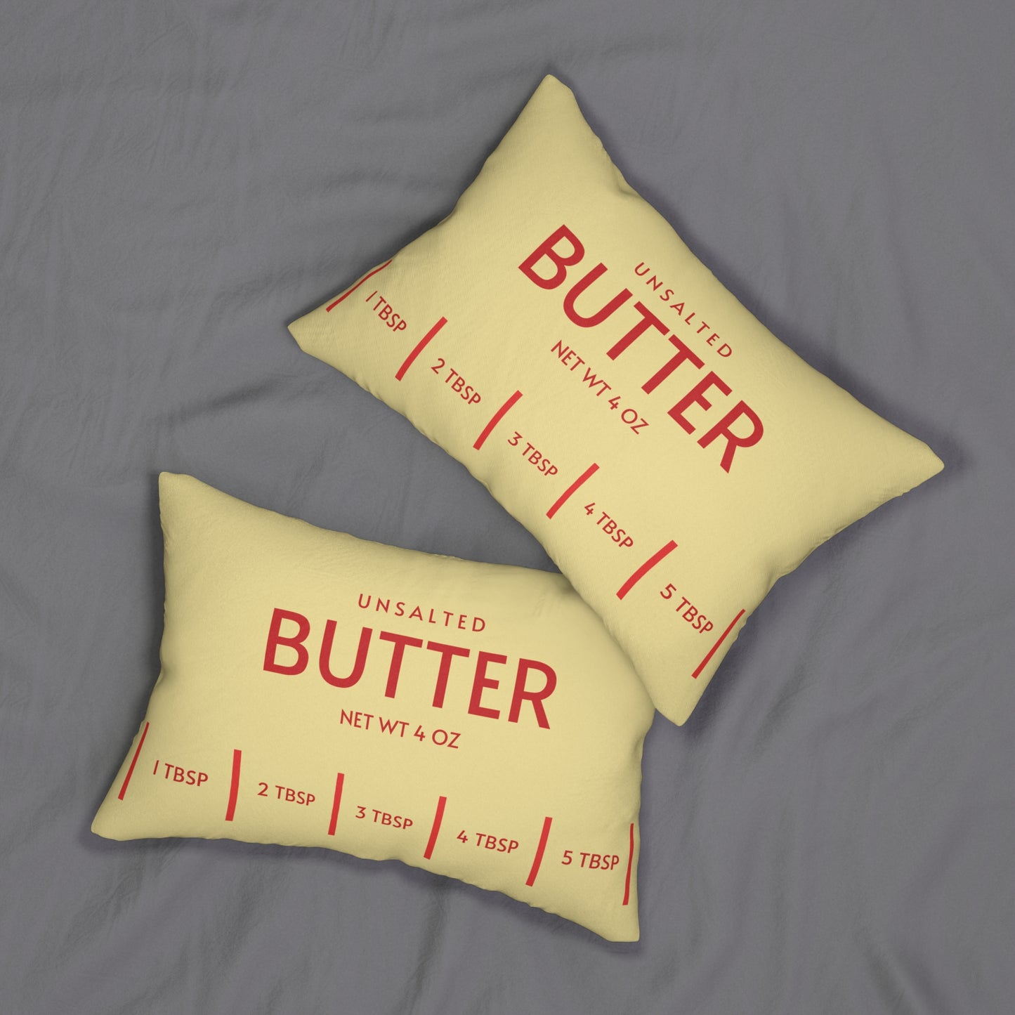 Lumbar Pillow - Unsalted Butter Cute Foodie Home Decor