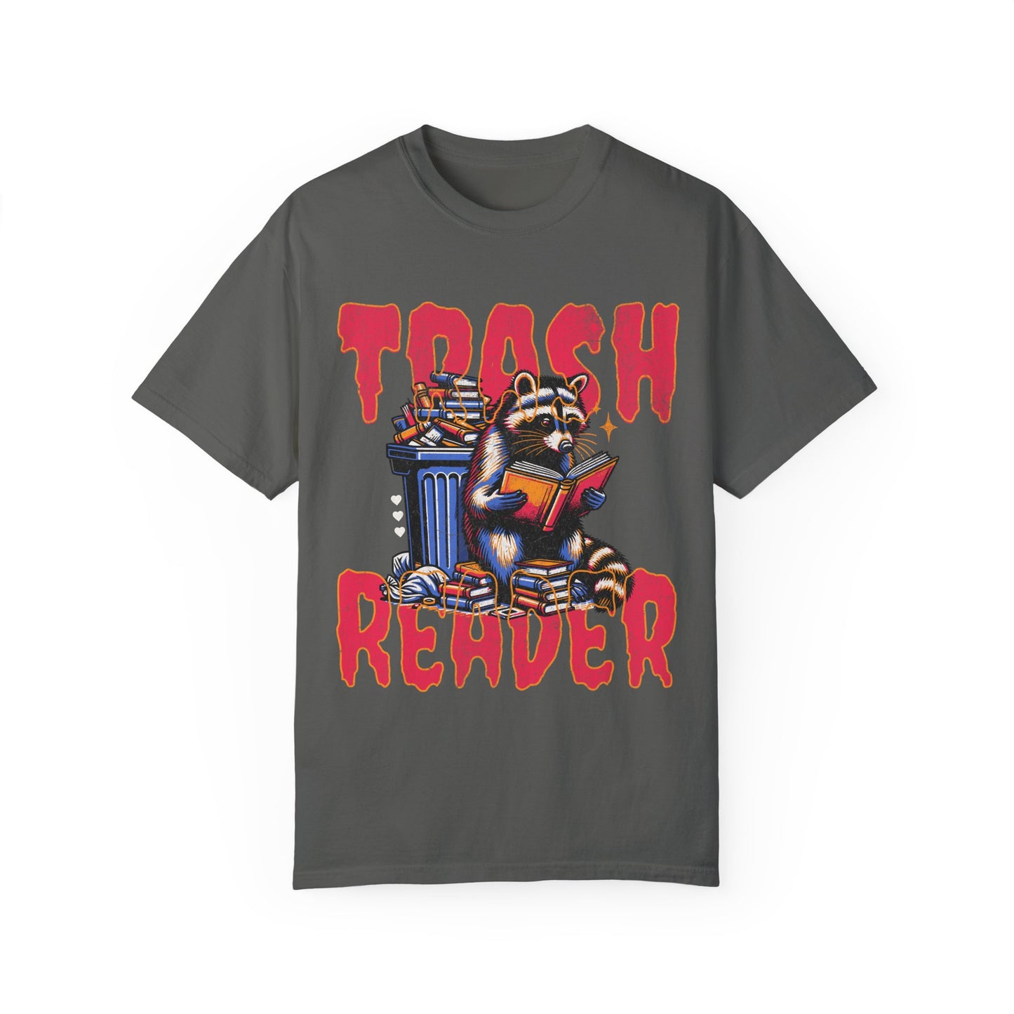Trash Reader Comfort Colors® Tee – Funny Raccoon Book Lover Shirt