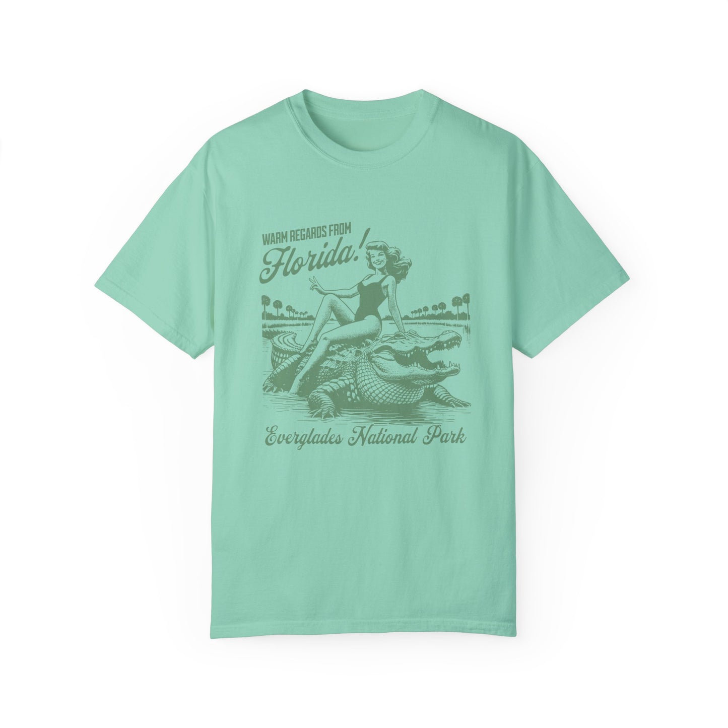 Island Reef Comfort Colors Florida Everglades graphic tee with vintage illustration – granola girl National Park aesthetic shirt.