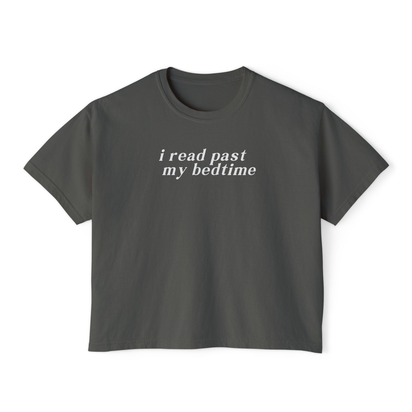 Bookish Cropped Comfort Colors Tee, I read past my bedtime Book Lover Tshirt, Gifts for Reader