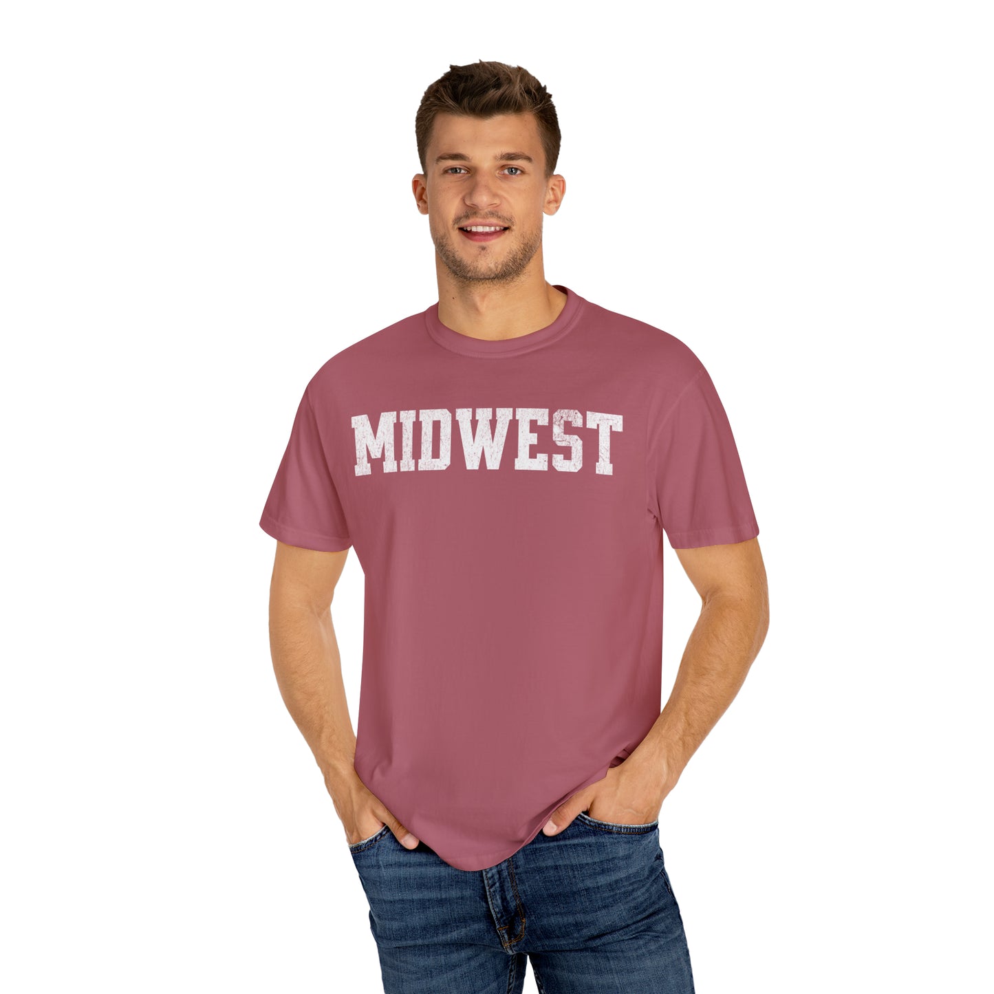 Midwest Varsity Style Tshirt, Simple Midwest Comfort Colors Tee