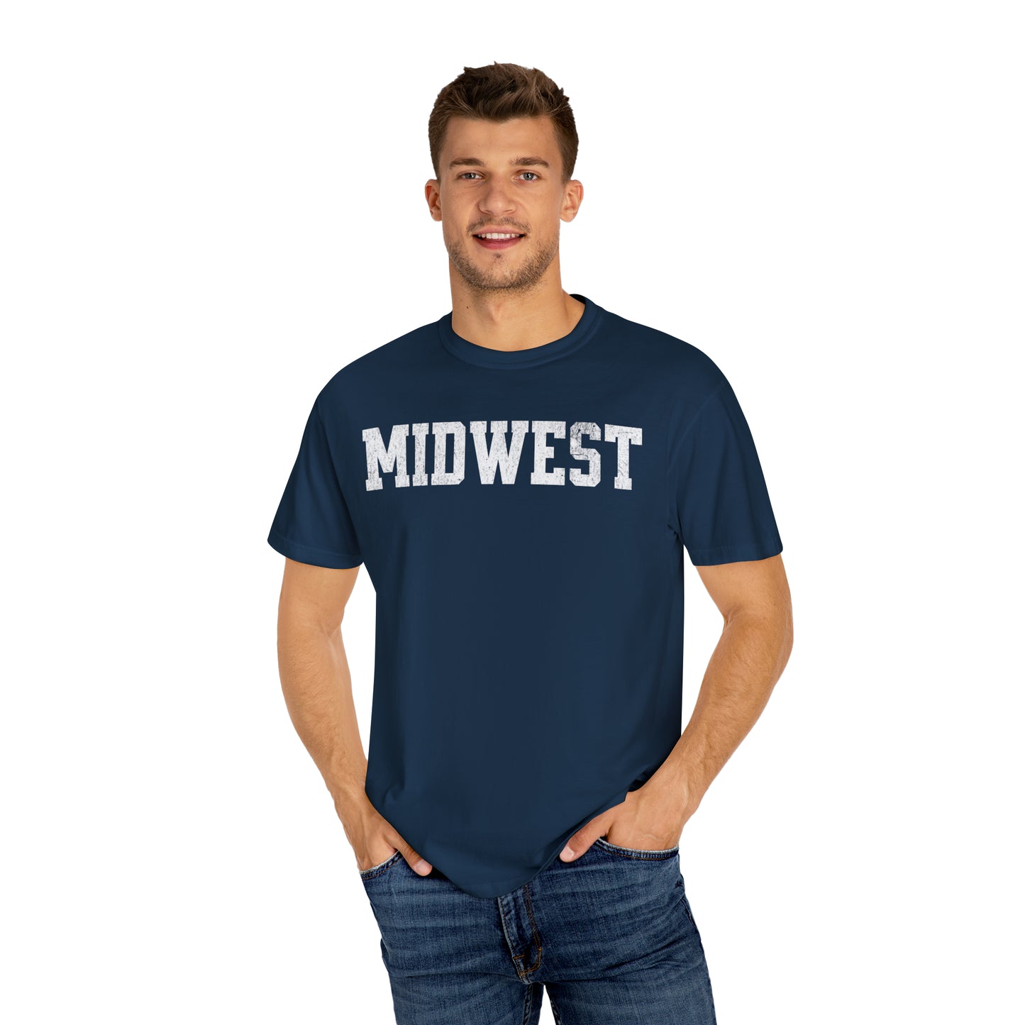 Midwest Varsity Style Tshirt, Simple Midwest Comfort Colors Tee