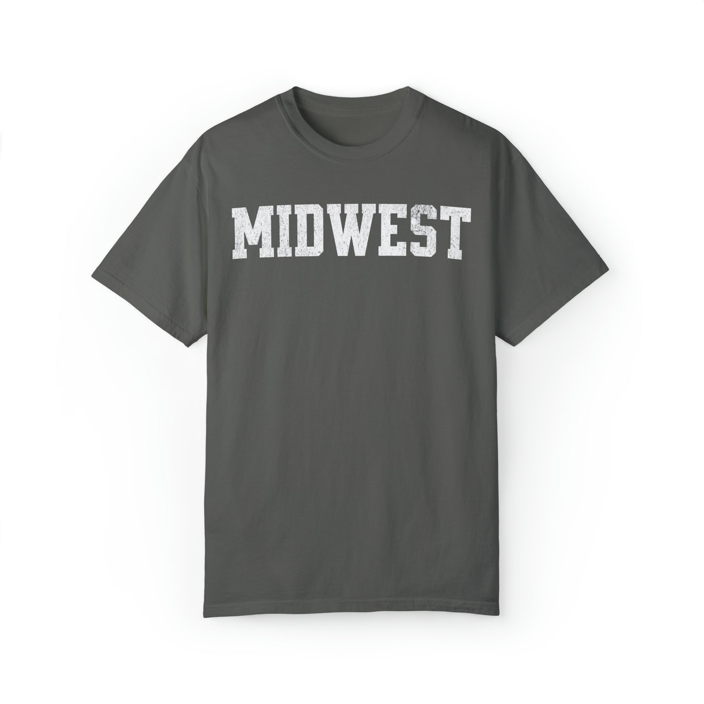 Midwest Varsity Style Tshirt, Simple Midwest Comfort Colors Tee