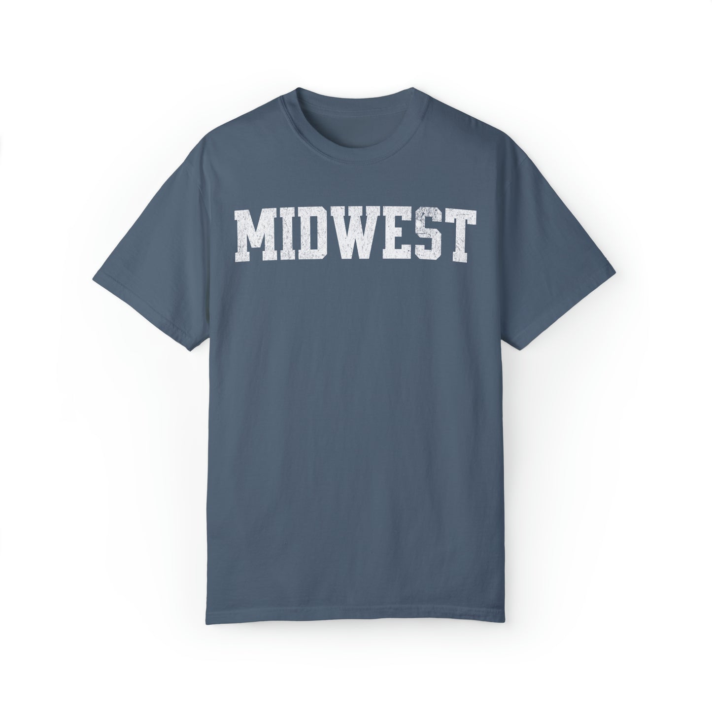 Midwest Varsity Style Tshirt, Simple Midwest Comfort Colors Tee