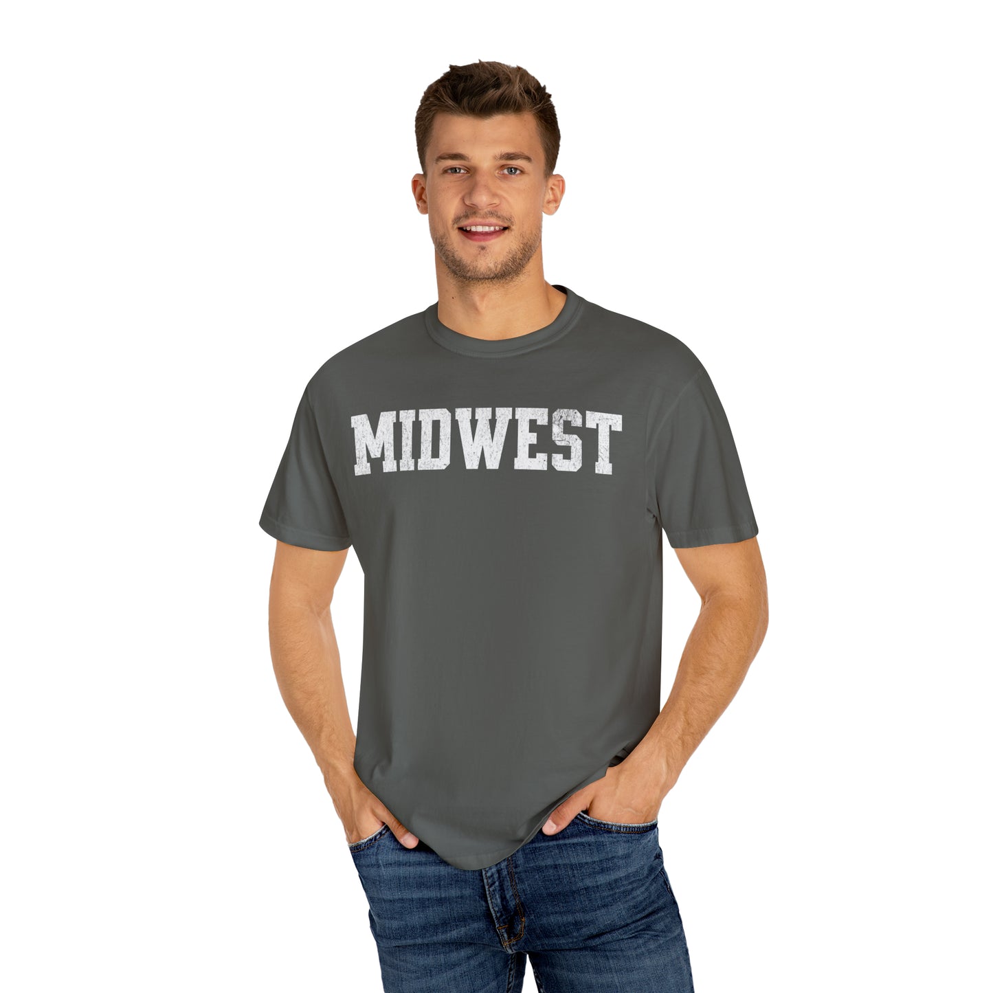 Midwest Varsity Style Tshirt, Simple Midwest Comfort Colors Tee