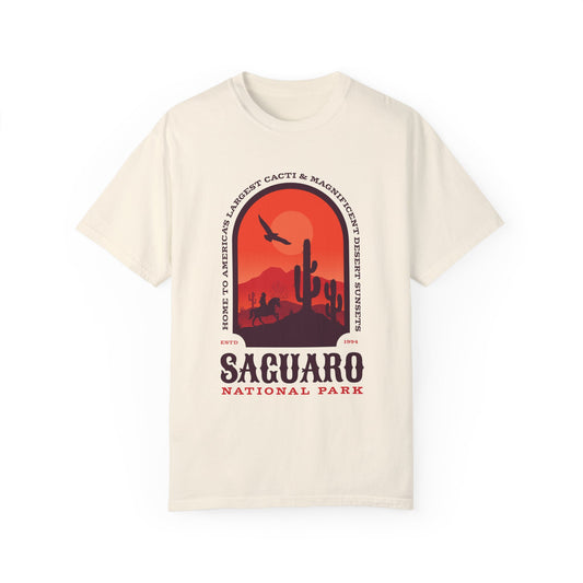 Saguaro National Park Comfort Colors Graphic Tshirt, Desert, Arizona, Granola Girl Aesthetic - Unisex Tee, Vintage Style, Southwest Shirt,