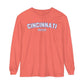 Cincinnati Soccer Long Sleeve Shirt, Cincy Futbol Comfort Colors Tee