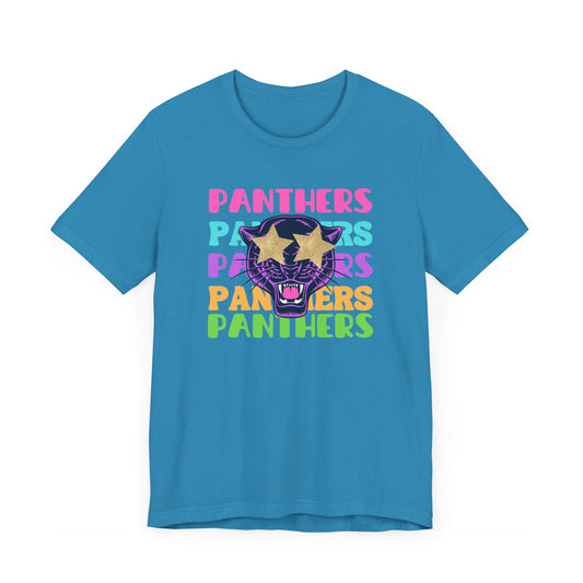 Panthers Preppy Gameday Tee, Star Eye Trendy Team Shirt