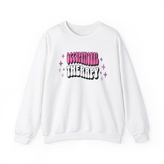 Occupational Therapy Sweatshirt, OT Crewneck, Pink Retro Vibes COTA, OTR Pullover