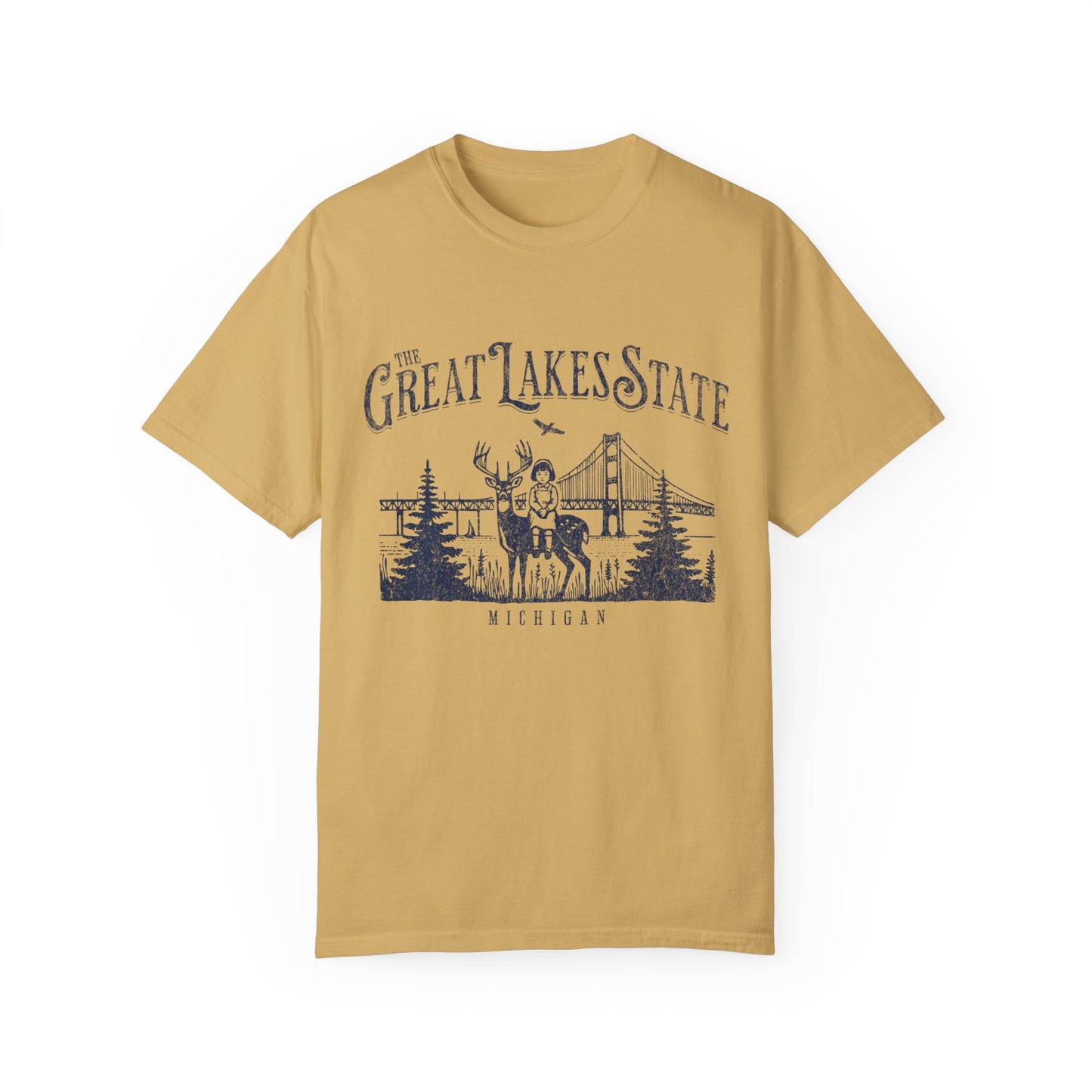 Michigan Comfort Colors Tshirt, Great Lakes State Funny Graphic Tee