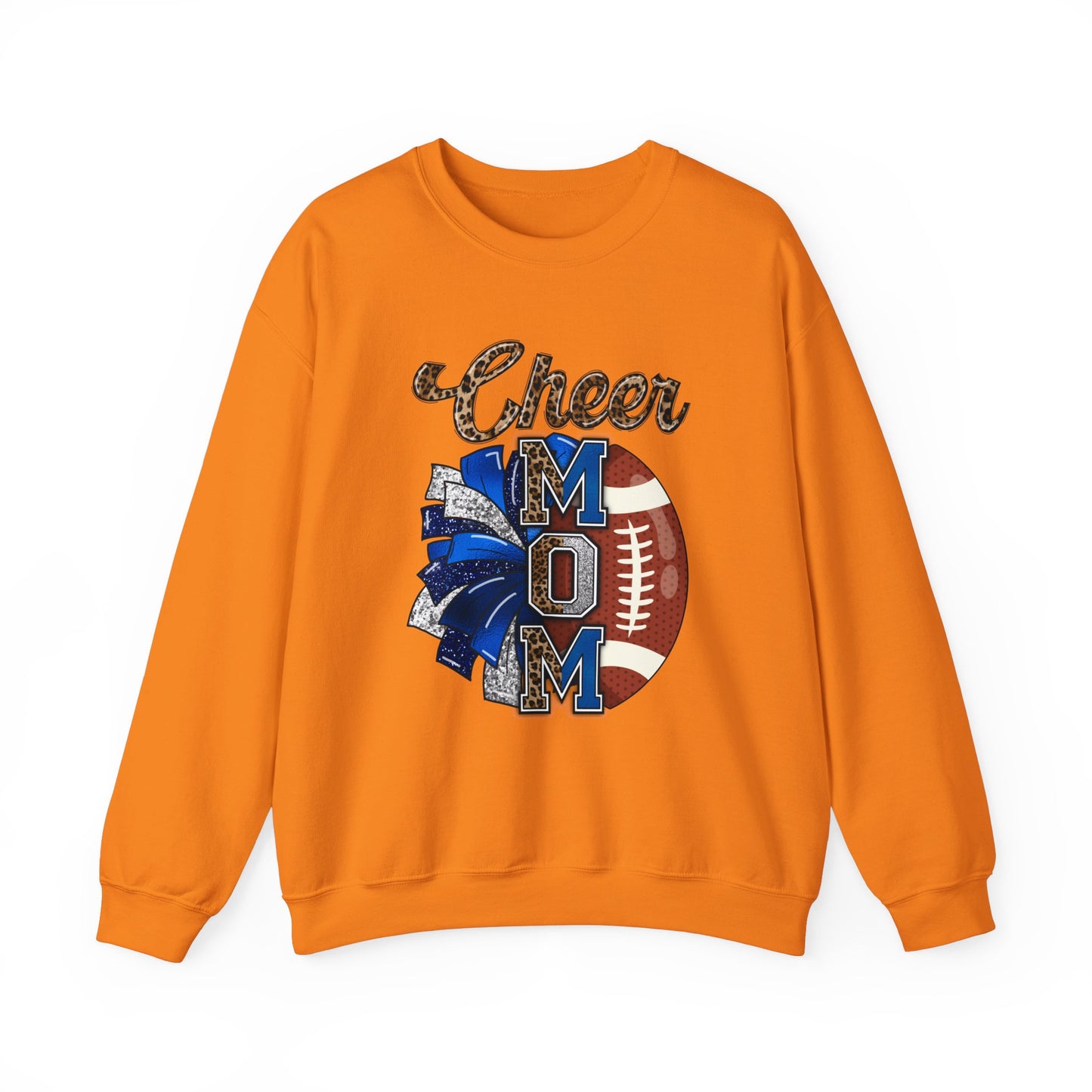 Cheer Mom Cheetah Crewneck | Blue Cheer Mom Sweatshirt