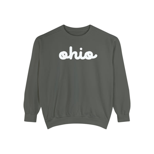 Script Ohio Comfort Colors Crewneck | Simple Ohio Gameday Sweatshirt