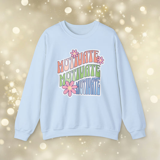 Occupational Therapy Sweatshirt, Positive Vibes Groovy OT Crewneck, mOTivate Occupational Therapist Pullover