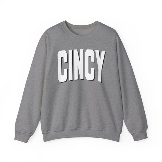 Crewneck Sweatshirt - CINCY Varsity Style, Cincinnati Sports Team Fan Gift