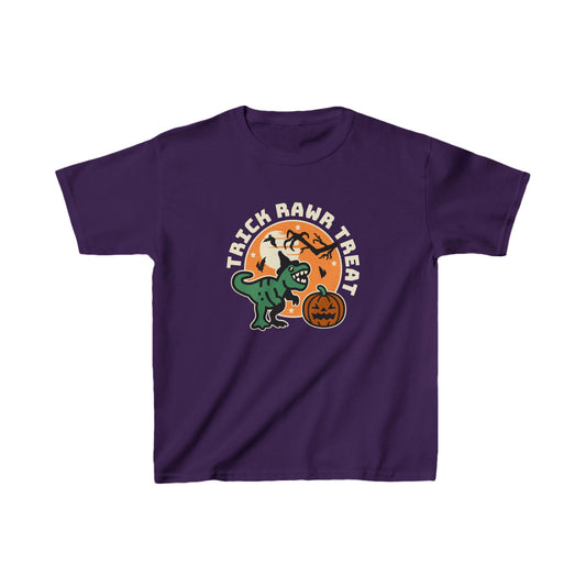 Trick Rawr Trick Dinosaur Halloween Shirt, Kids Halloween Tee Trick or Treat Dino Tshirt