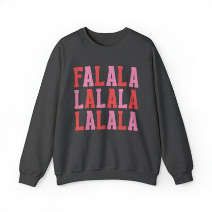 Falalalala Simple Minimalist Christmas Crewneck Sweatshirt