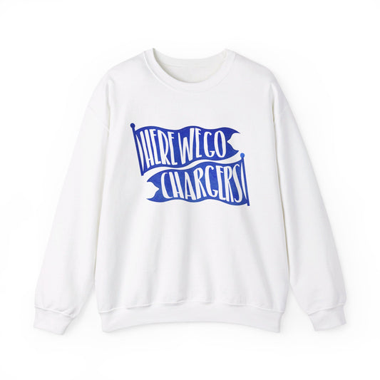 Chargers Watercolor Pennant Gameday Crewneck Sweatshirt