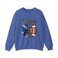 Cheer Mom Cheetah Crewneck | Blue Cheer Mom Sweatshirt