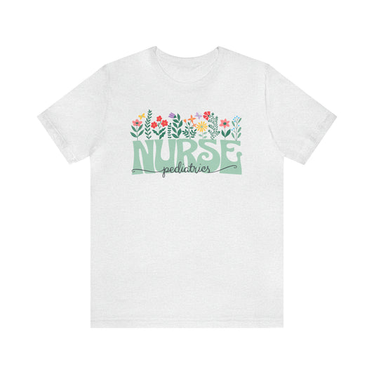 Pediatric Nurse Floral Shirt