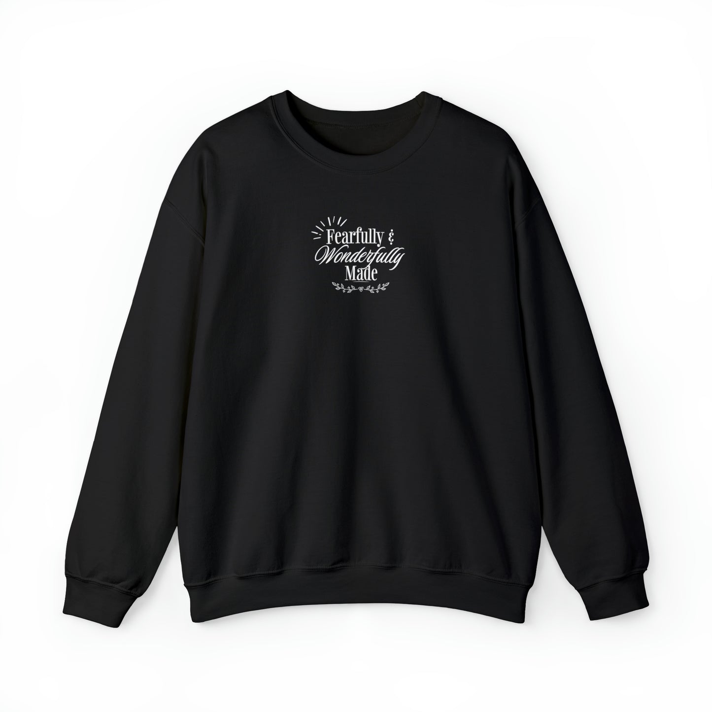 Christian Crewneck | Fearfully and Wonderfully Psalm Sweatshirt, Front & Back Print