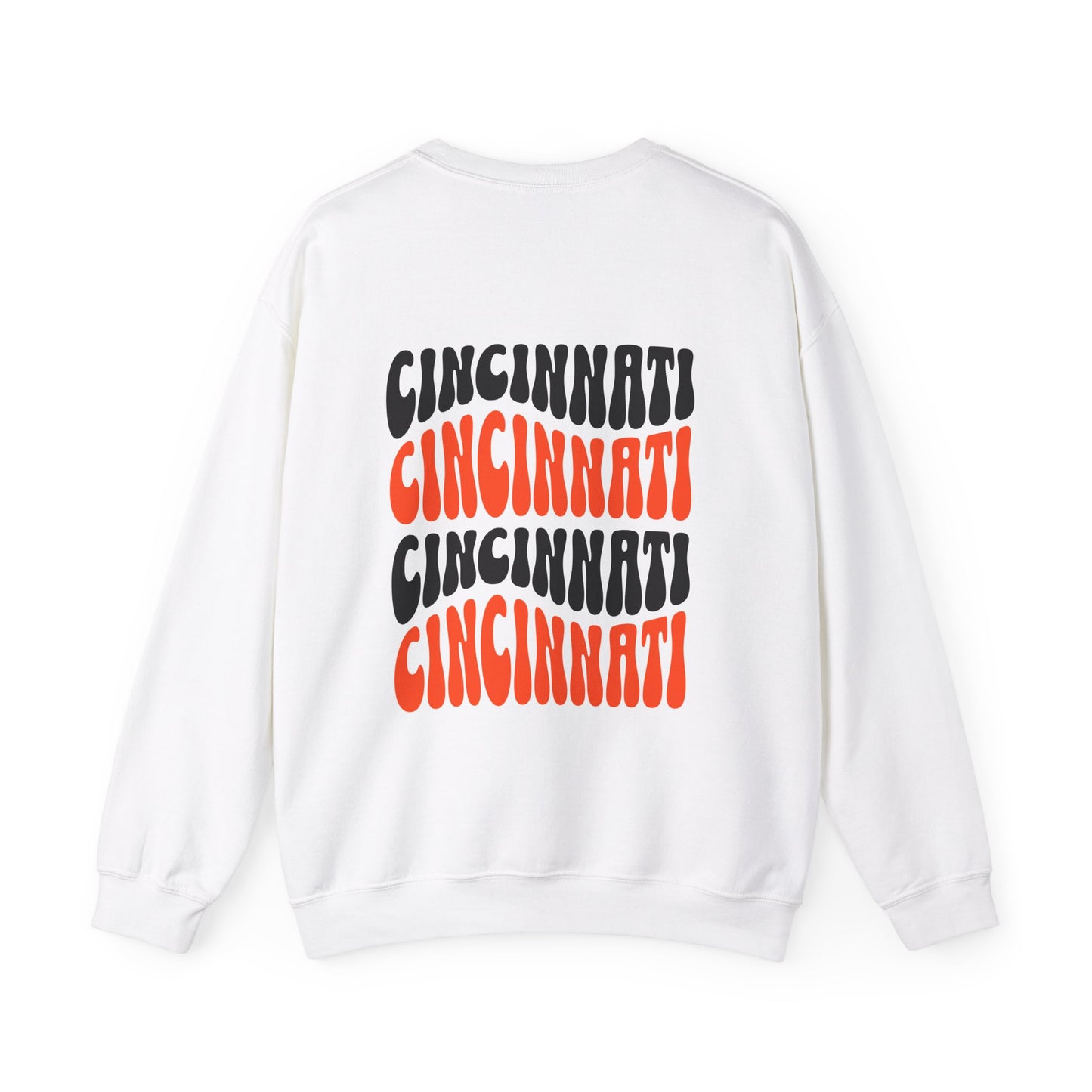 Cincinnati Bengals Crewneck, Double Sided Print Cincy Football Sweatshirt, Groovy Retro Vibes!