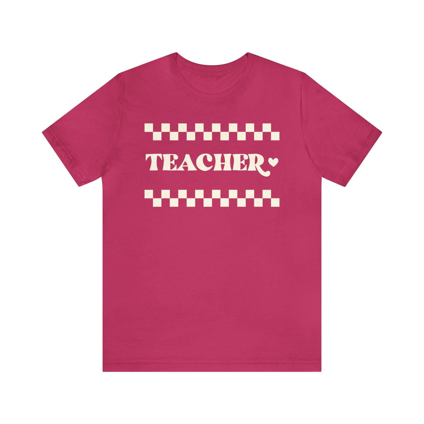 Teacher Vibes, Checkered Teacher Tshirt, Back to School Shirt for Teachers