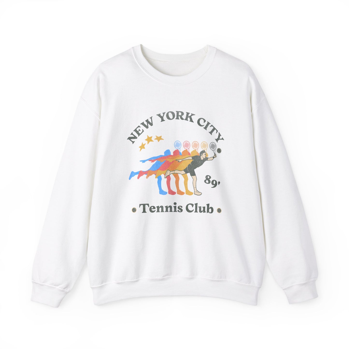 Vintage Inspired NYC Tennis Club Sweatshirt, Retro Vibes Sporty Crewneck