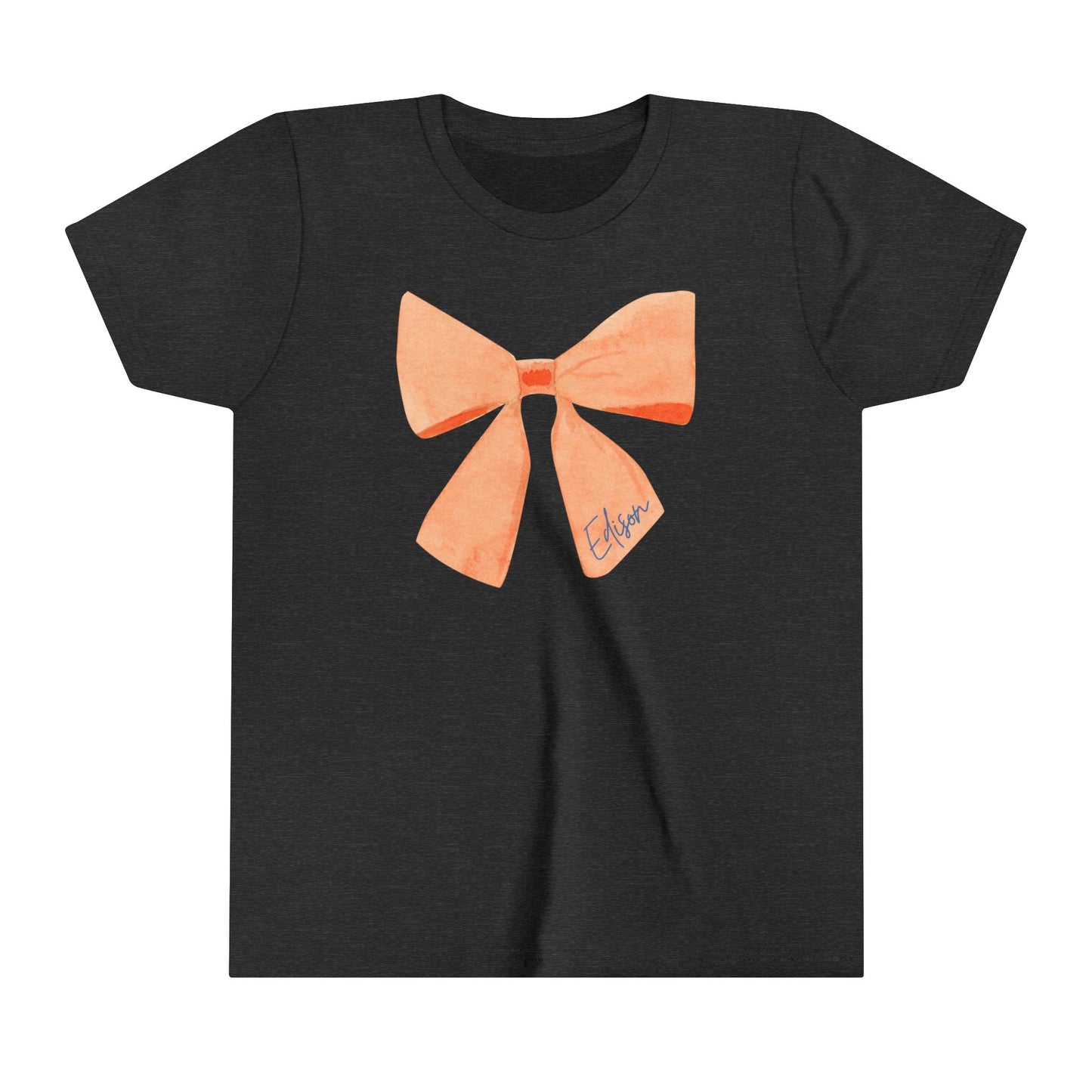 Edison Chargers Bow YOUTH T-Shirt | Script Edison Bow