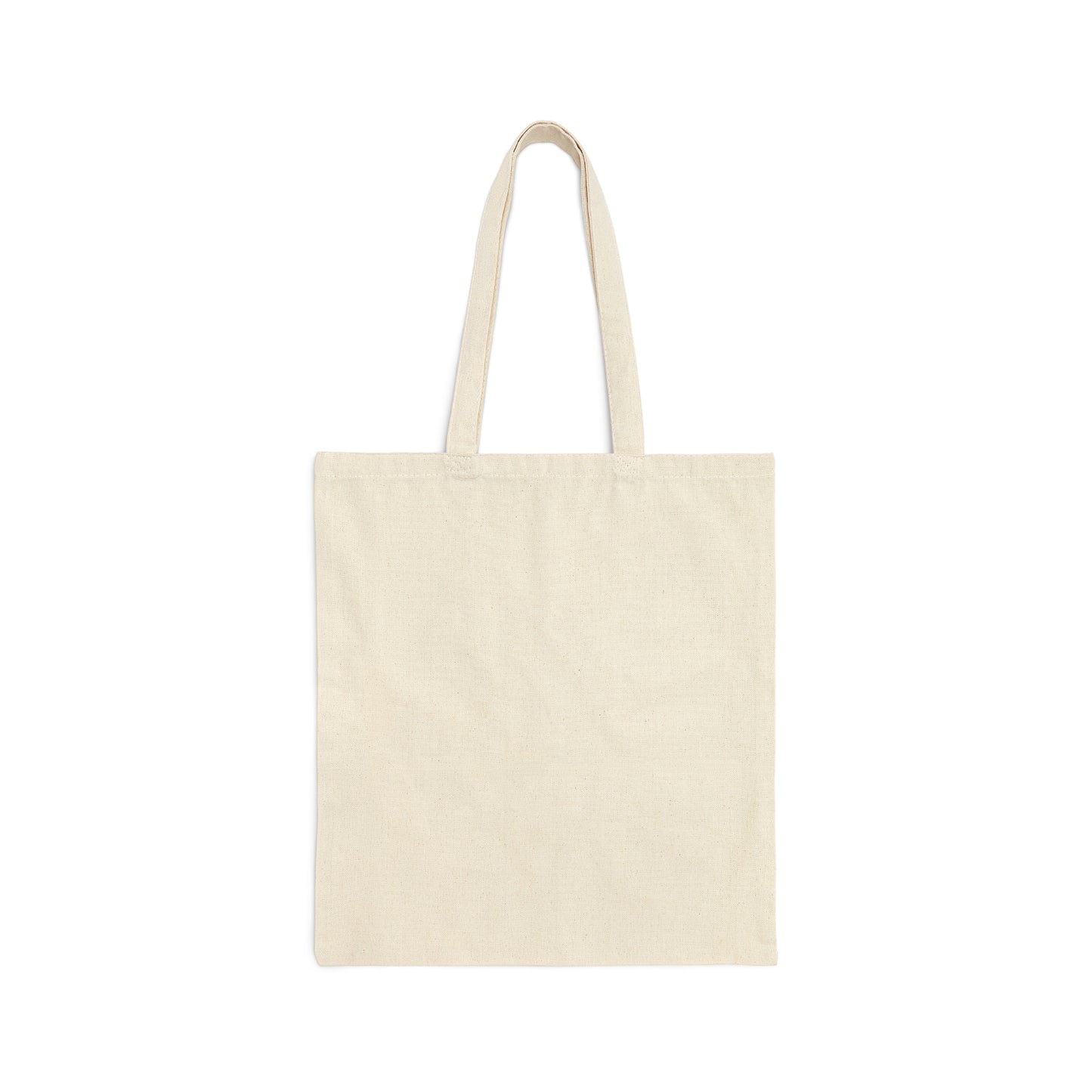 The blank back of the canvas tote.