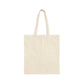 The blank back of the canvas tote.