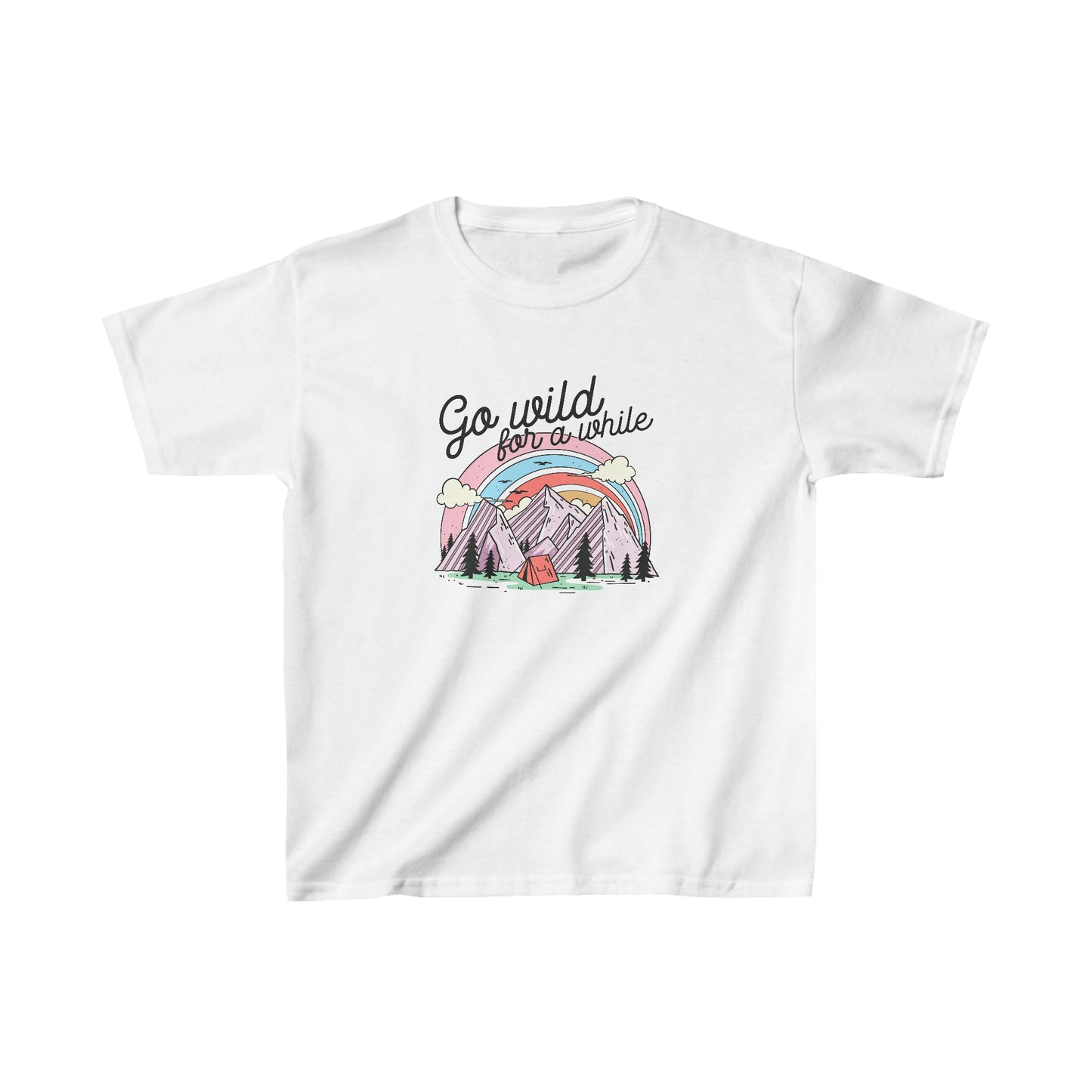 Go Wild For Awhile Tshirt | Youth Colorful Adventure Shirt