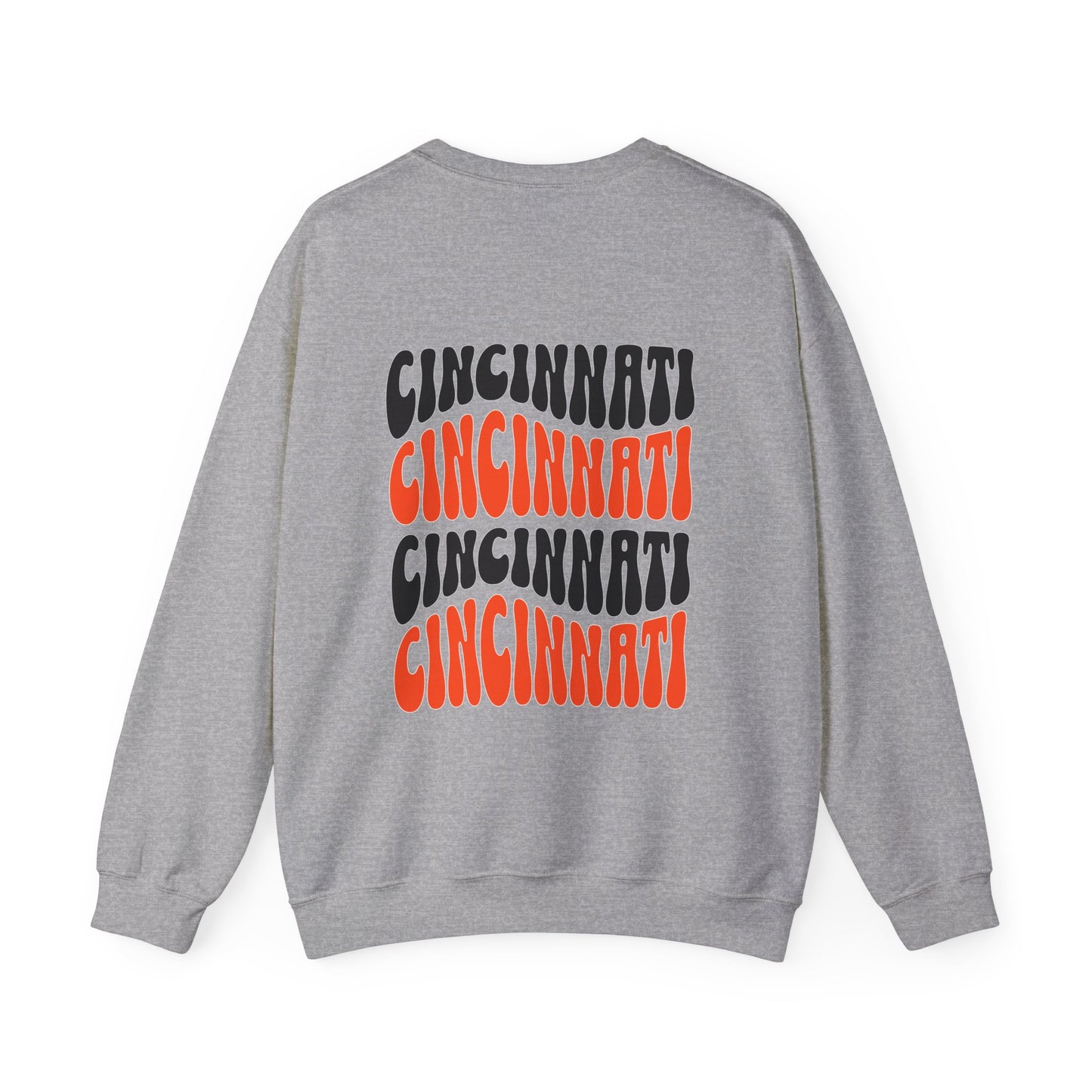 Cincinnati Bengals Crewneck, Double Sided Print Cincy Football Sweatshirt, Groovy Retro Vibes!