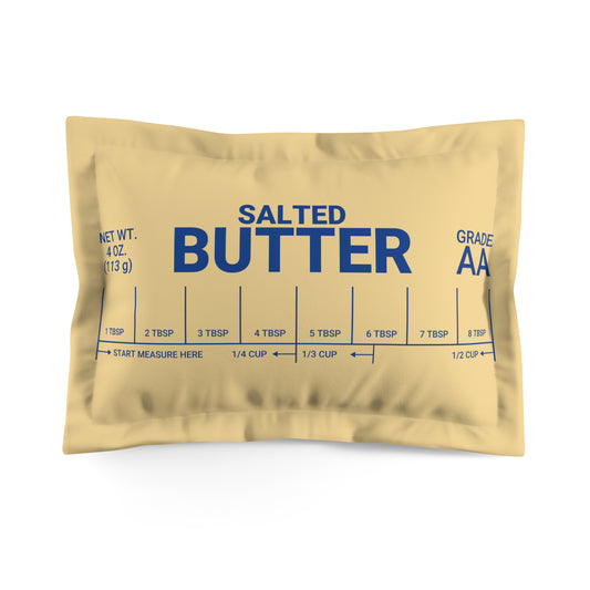 Charming Butter-Themed Pillow Sham, Cozy Bedroom Decor, Culinary Gift, Kitchen Aesthetic, Farmhouse Bedroom