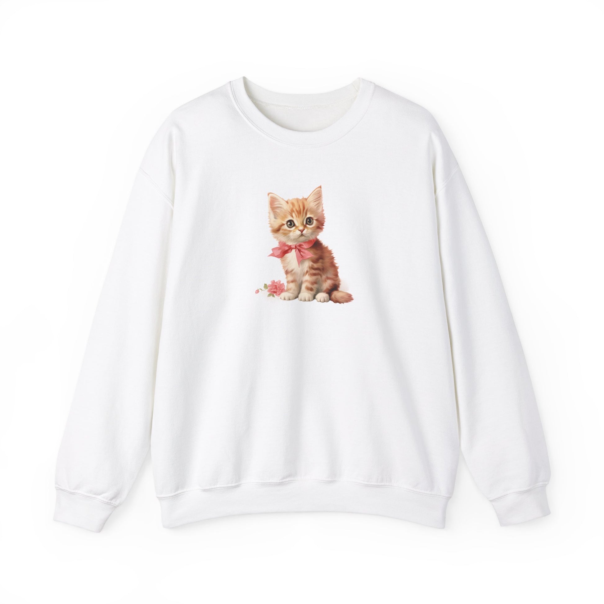 Coquette Cat Crewneck Sweatshirt, Vintage Cute Girly Kitten Pullover – Root  & Roam