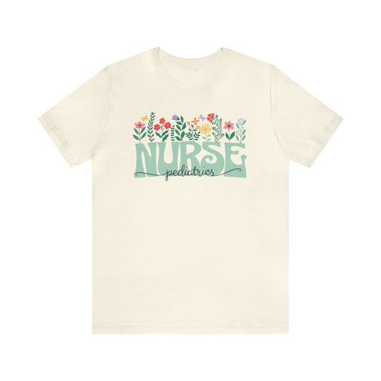 Pediatric Nurse Floral Shirt