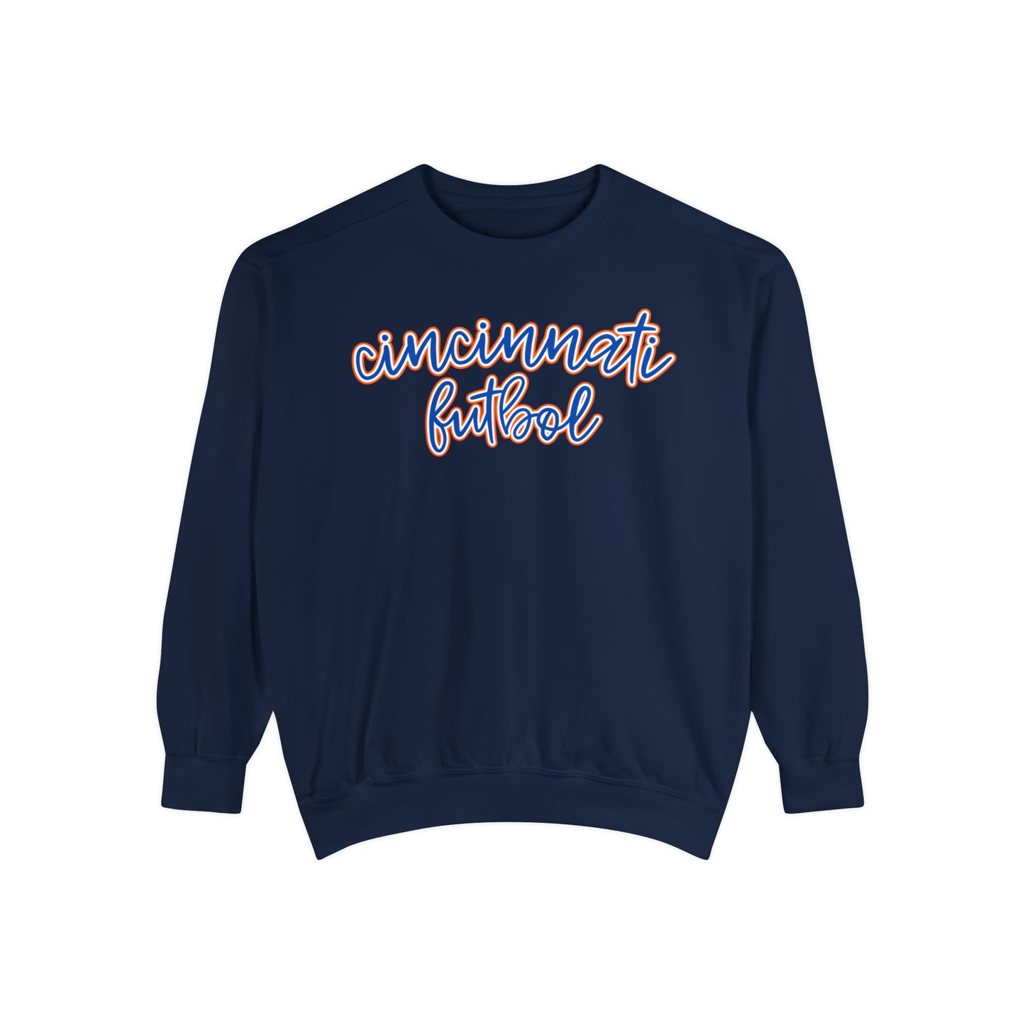 Cincinnati Futbol Crewneck, Soccer Game Day Sweatshirt, Vintage Feel FC Cincy Pullover