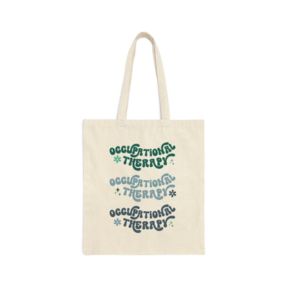 Occupational Therapy Tote Bag, OT Retro Vibes Canvas Tote