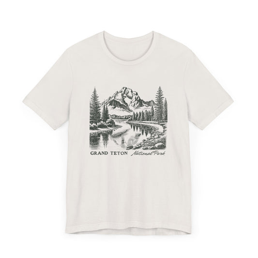 Grand Teton National Park Tee – Granola Girl Aesthetic Graphic T-Shirt | Eco-Friendly Adventure Shirt