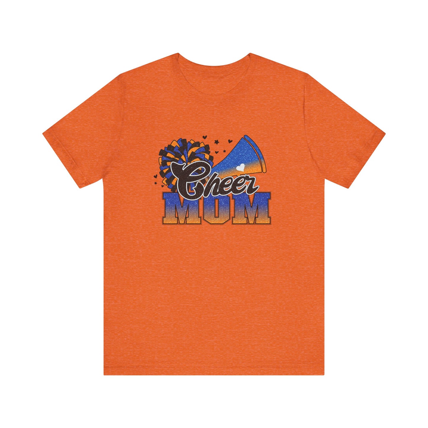 Cheer Mom Tee | Orange & Blue Cheer Mom Tshirt