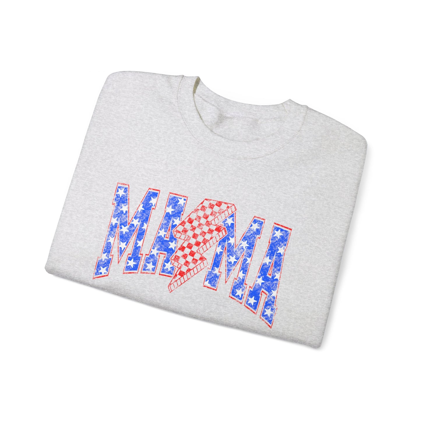 Patriotic Mama Sweatshirt, 4th of July Crewneck, Red White & Blue Band Tee Pullover for Mom